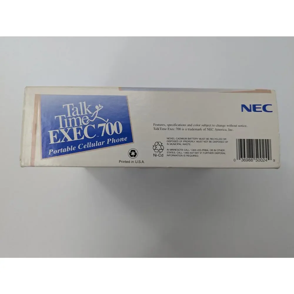 Vintage NEC Talk Time Exec 700 w Charger, Box, & Manual - Turns On / Untested